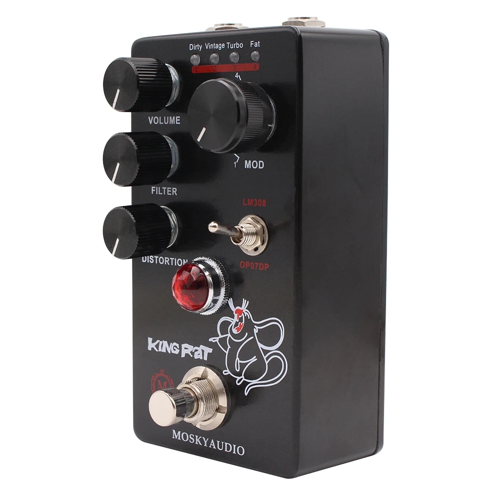 Looper Pedal Guitar - Mosky KING RAT Efekt Pedalı Distortion