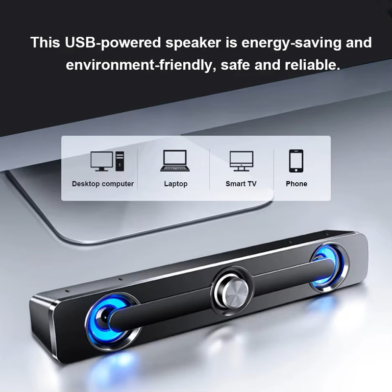Audio Music Player Pc - Caixa De Som Kablolu Hoparlör Soundbar