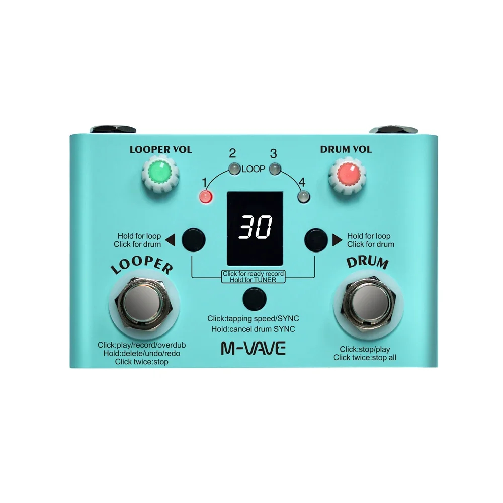 Looper Pedal Guitar - M-vave Kayıp Tempo Davul Makineleri ve