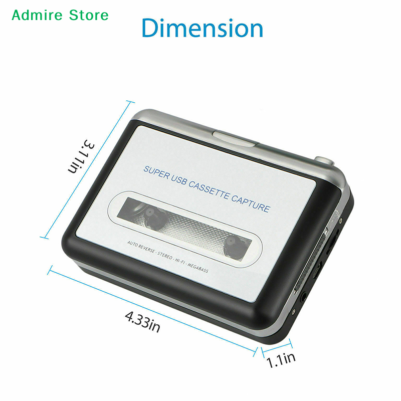 Audio Music Converter To Mp3 - [G]Taşınabilir USB Kasetten MP3'e Dönüştürücü, HiFi