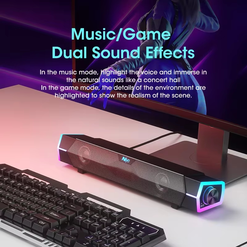 Audio Music Player Pc - 4D Stereo Bilgisayar Hoparlör Çubuğu Bluetooth