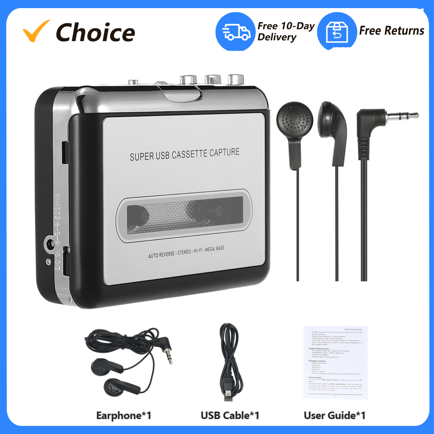 USB kaset yakalama kaset Tape- - Audio Music Converter To Mp3 incelemesi ve fiyatı
