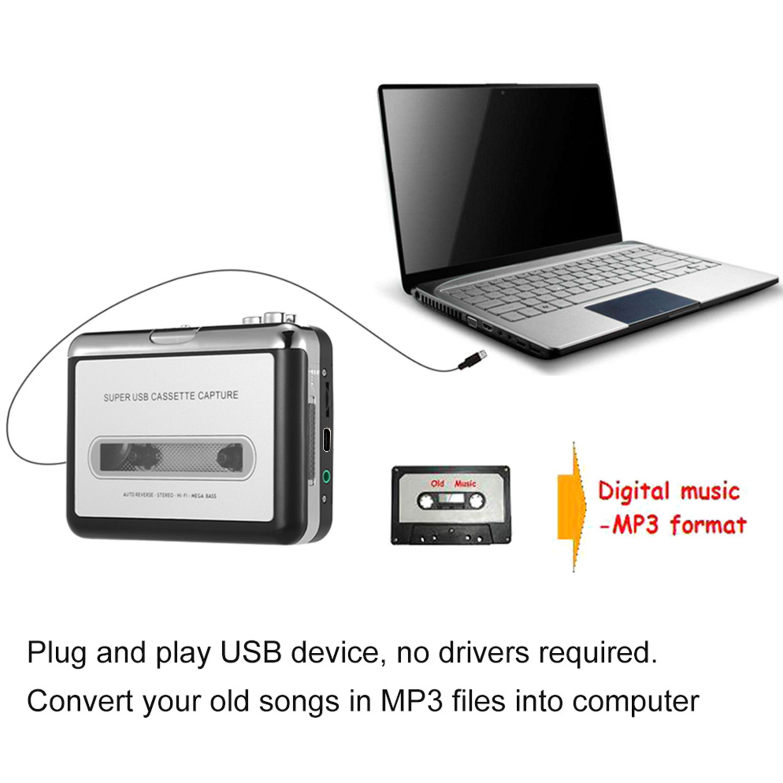 USB kaset yakalama kaset Tape- - Audio Music Converter To Mp3 incelemesi ve fiyatı