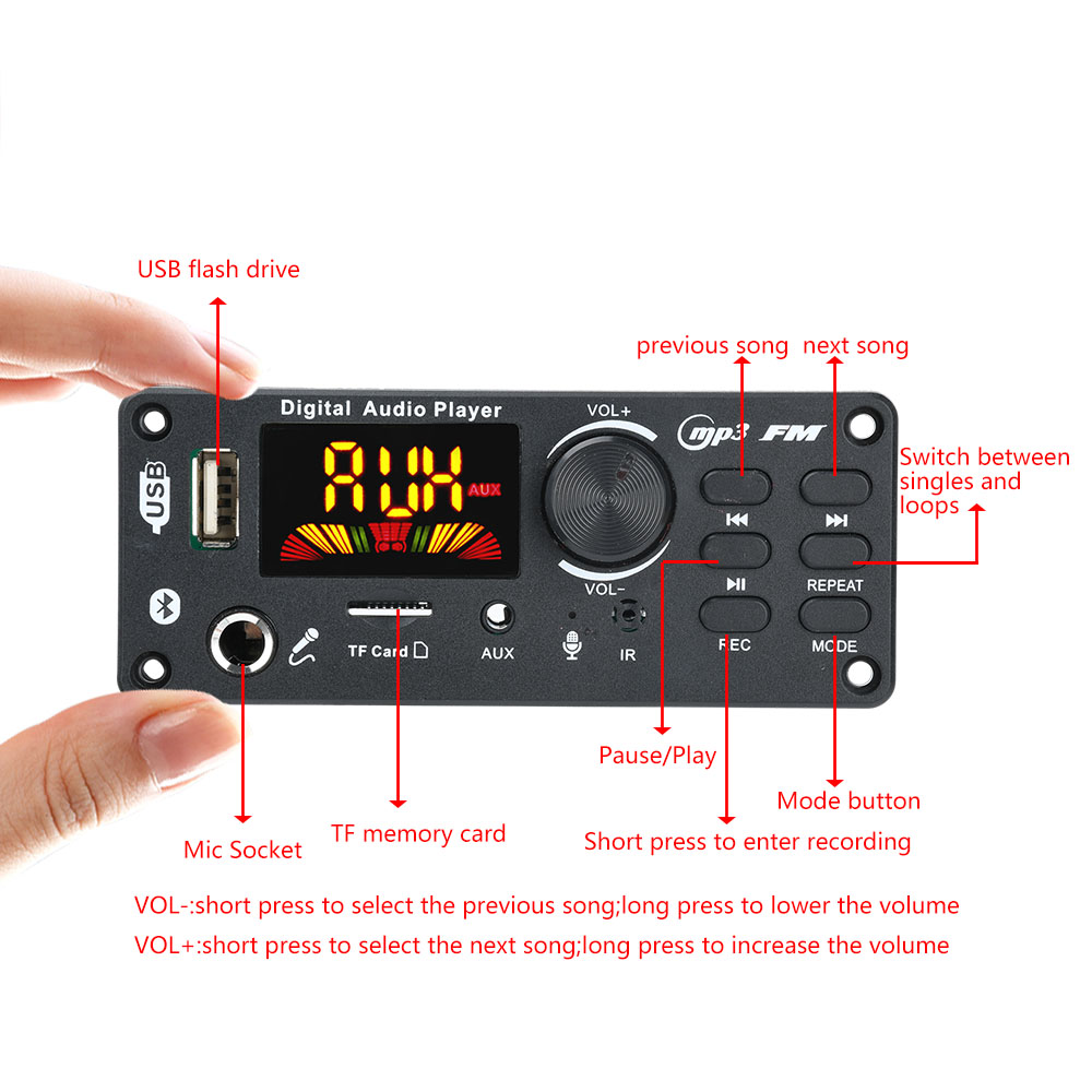 DC 5-12 V MP3 Ses Kod Çözücü M - Audio Music Converter To Mp3 incelemesi ve fiyatı