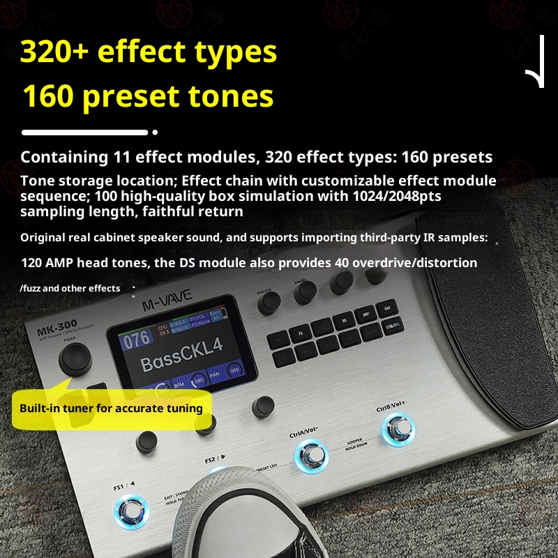 M-VAVE MK-300 Çok Fonksiyonlu  - Looper Pedal Guitar incelemesi ve fiyatı